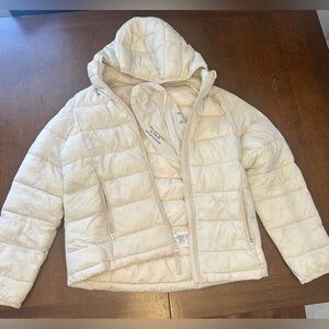 Abercrombie & Fitch Light Cream Lightweight Puffer Jacket